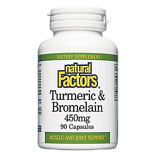 Turmeric and Bromelain for Muscle and Joint Support - 450 MG (90 Capsules)