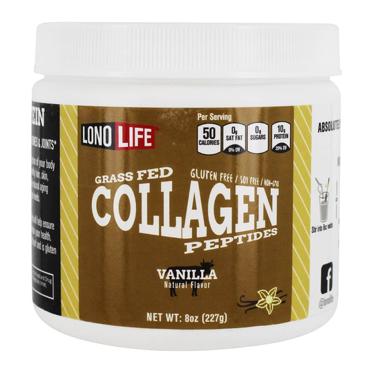 LonoLife - Grass Fed Collagen Peptides Powder Vanilla - 8 oz.