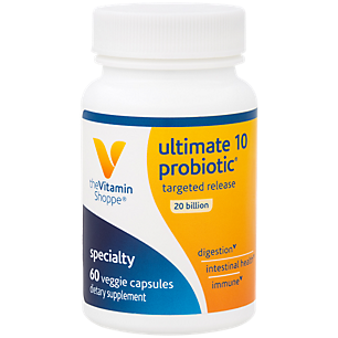 Ultimate 10 Probiotic - 20 Billion CFUs - Targeted Release (60 Vegetarian Capsules)