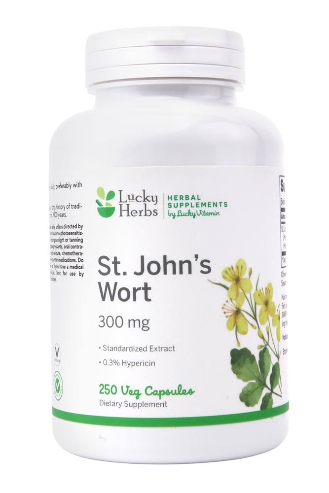 LuckyHerbs - St. John's Wort Value Size 300 mg. - 250 Veg Capsules
