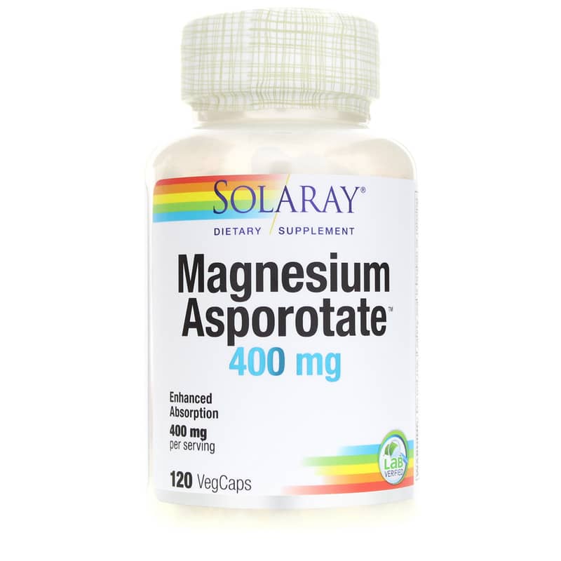 Solaray Magnesium Asporotate 400 Mg 120 Veg Capsules