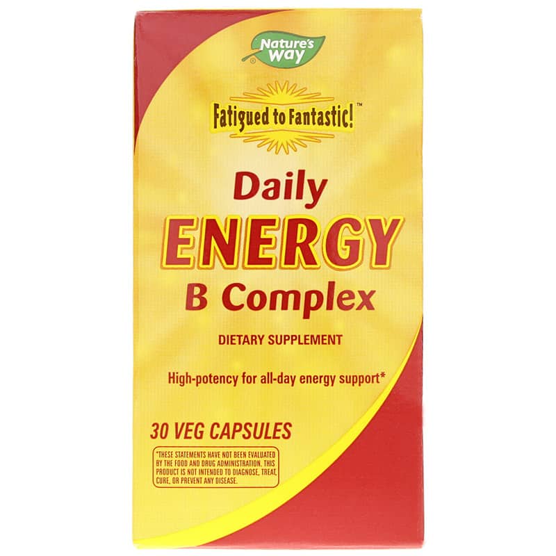 Natures Way Daily Energy B Complex 30 Veg Capsules