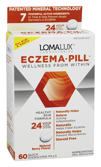 Loma Lux Laboratories - Eczema Pill Healthy Skin Formula Natural Berry - 60 Quick Dissolve Tablets