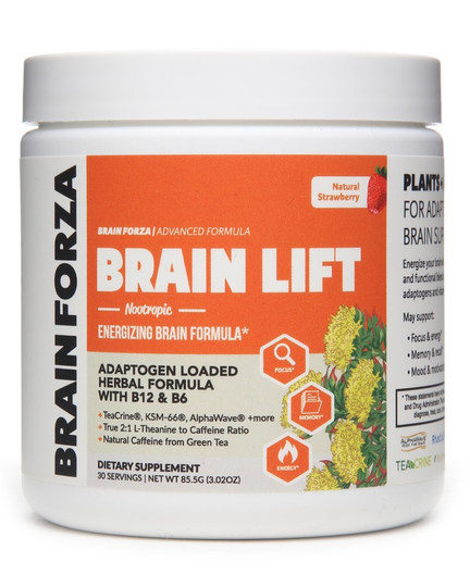 Brain Forza - Brain Lift Nootropic Energizing Brain Formula 30 Servings Natural Strawberry - 3.02 oz.