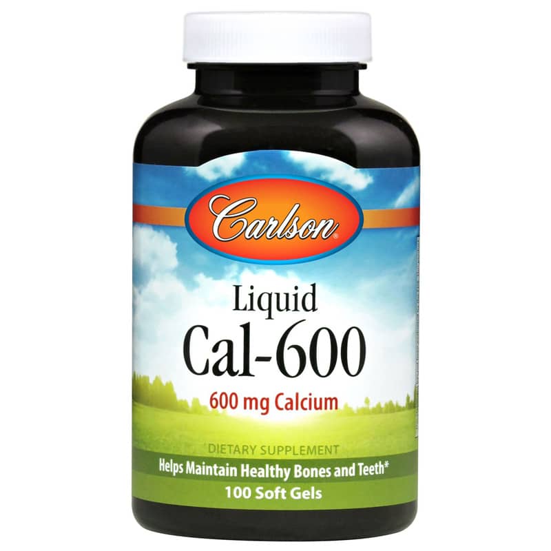 Carlson Labs Liquid Cal-600 600 Mg Calcium 100 Softgels