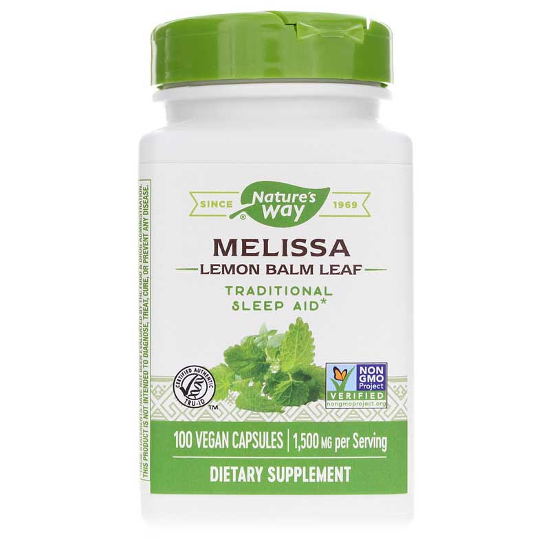 Natures Way Melissa Lemon Balm Leaf 100 Veg Capsules
