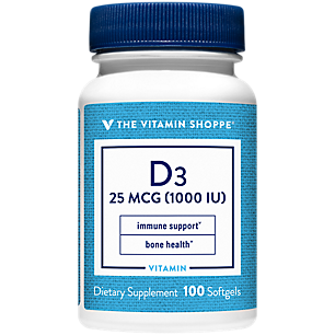 Vitamin D3 - Immune Support & Bone Health - 1,000 IU (100 Softgels)