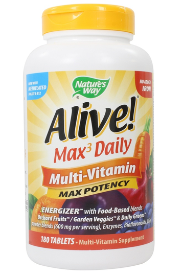 Nature's Way - Alive Max3 Daily Max Potency Multi-Vitamin - 180 Tablets