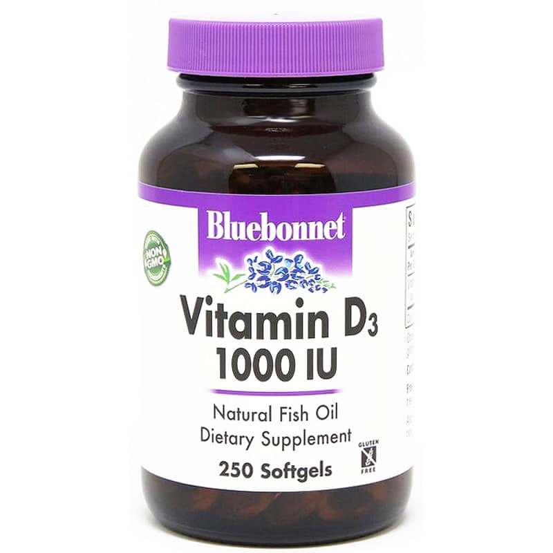 Bluebonnet Vitamin D3 1000 IU 250 Softgels
