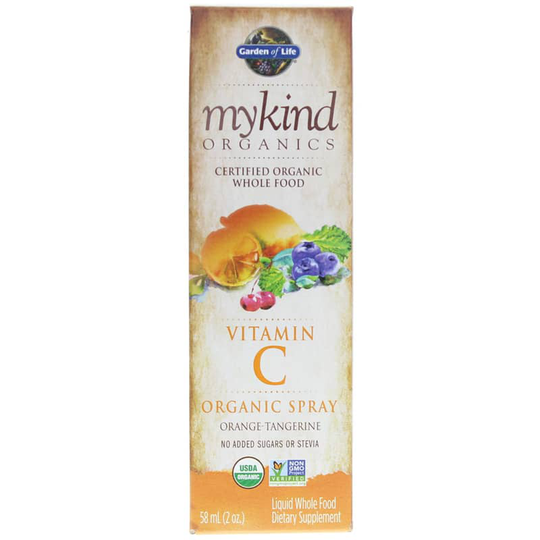 Garden of Life mykind Organics Vitamin C 60 Mg Organic Spray Orange Tangerine 2 Oz