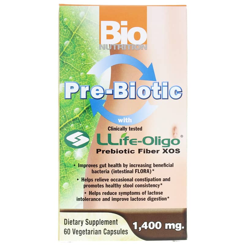 Bio Nutrition Pre-Biotic with Llife-Oligo Prebiotic Fiber XOS 60 Veg Capsules