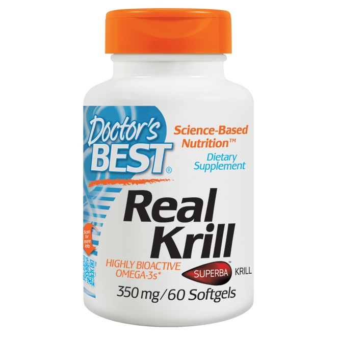 Doctor's Best - Real Krill Antarctic Krill Oil Complex 350 mg. - 60 Softgels
