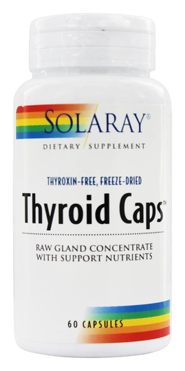 Solaray - Thyroid Caps Thyroxin-Free Freeze-Dried - 60 Capsules