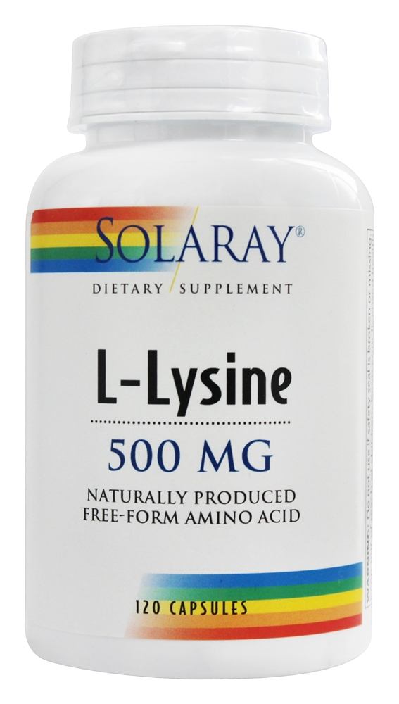 Solaray - L-Lysine Free-Form 500 mg. - 120 Capsules