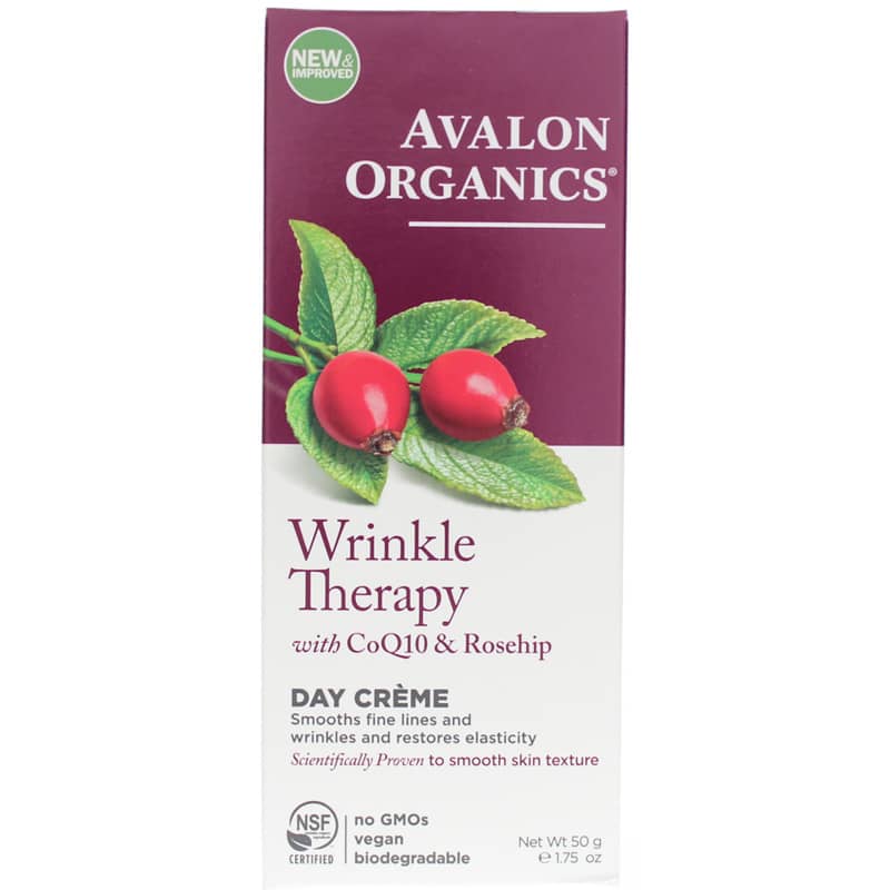 Avalon Organics Wrinkle Therapy with CoQ10 & Rosehip Day Cream 1.75 Oz
