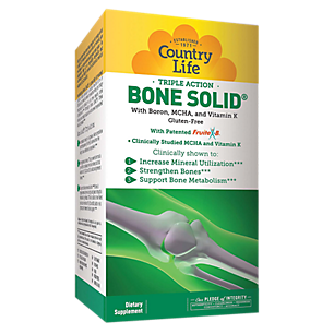 Bone Solid with Boron, MCHA & Vitamin K - Bone Strength (180 Capsules)