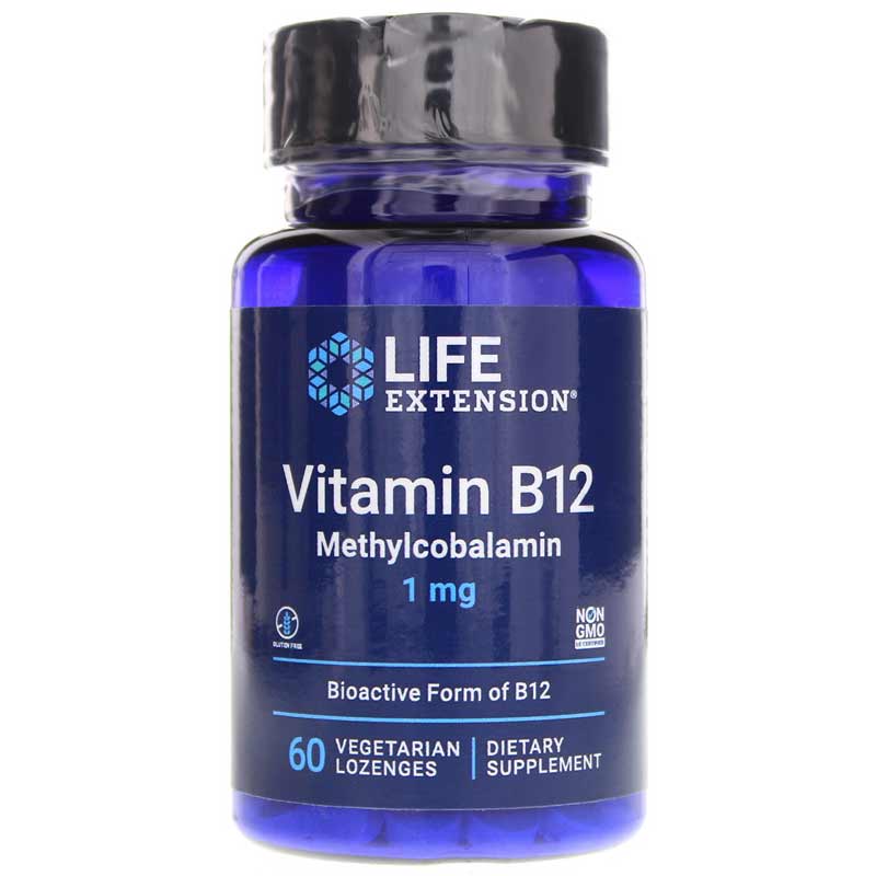 Life Extension Vitamin B12 Methylcobalamin 1 Mg 60 Lozenges
