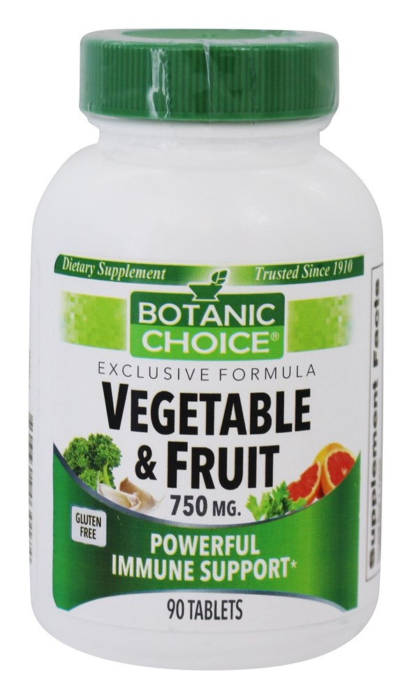 Botanic Choice - Vegetable and Fruit Immune Support 750 mg. - 90 Tablets