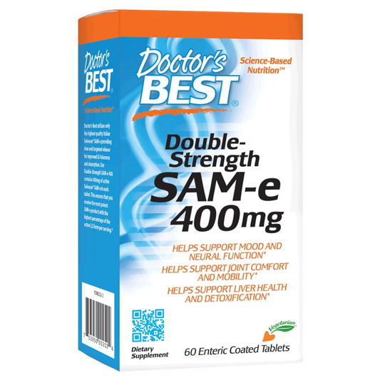 Doctor's Best - SAM-e 400 Double Strength 400 mg. - 60 Enteric-Coated Tablets