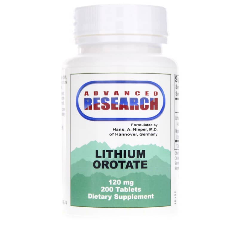 Advanced Research Lithium Orotate 120 Mg 200 Tablets