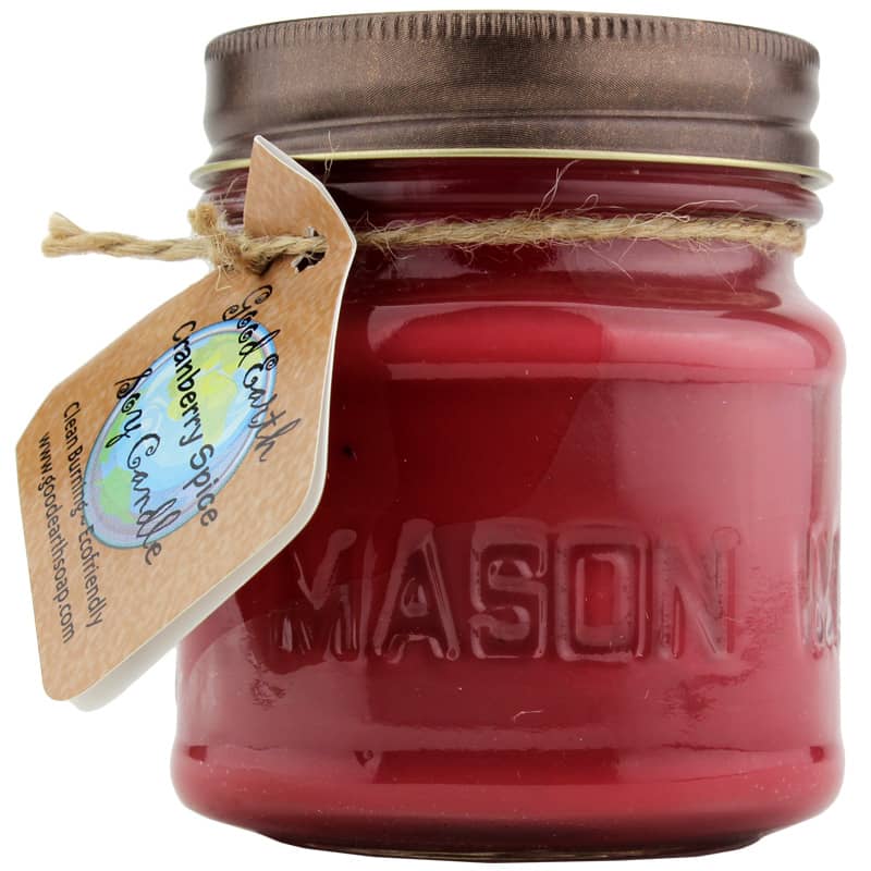 Good Earth Mason Jar Soy Candle Cranberry Spice 8 Oz 1 Piece(s)