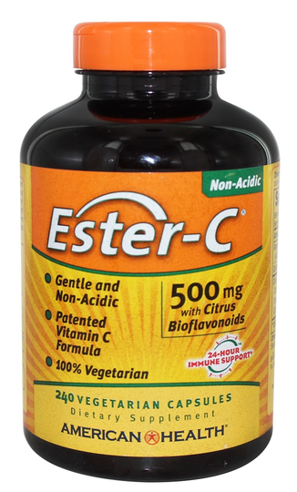 American Health - Ester-C with Citrus Bioflavonoids 500 mg. - 240 Vegetarian Capsules
