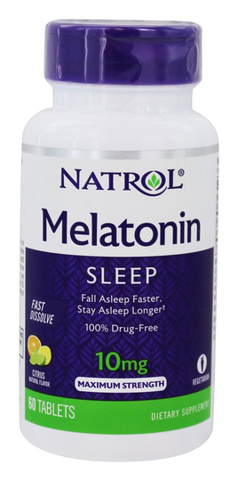 Natrol - Melatonin Sleep Fast Dissolve Strawberry 10 mg. - 60 Tablets