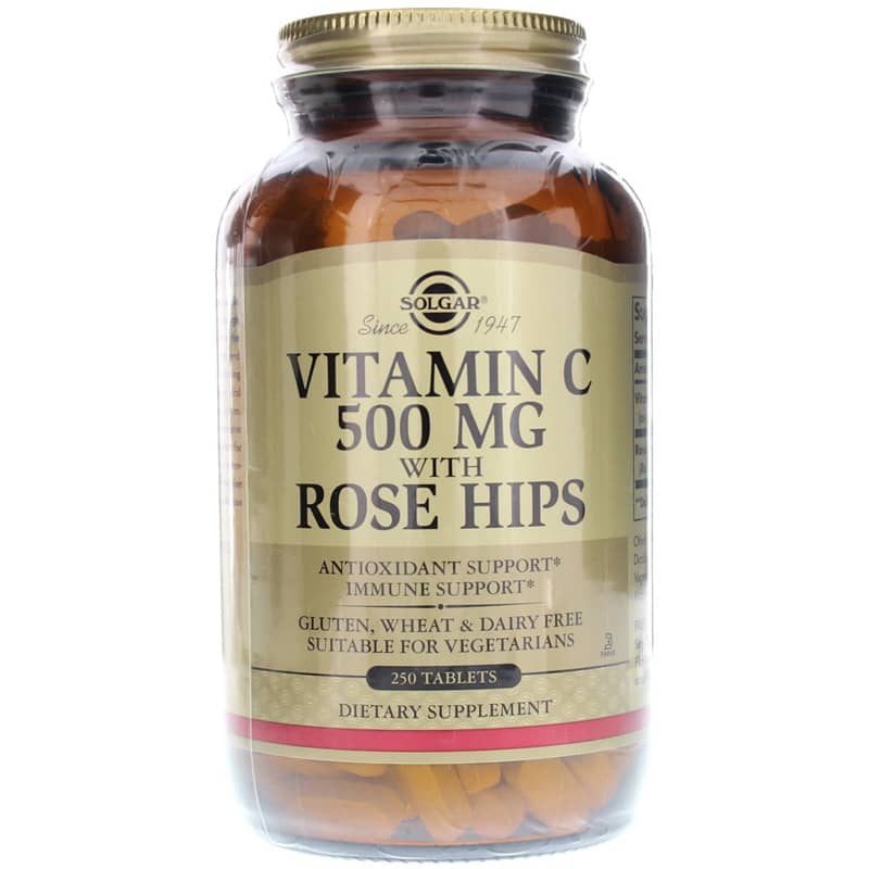 Solgar Vitamin C 500 Mg with Rose Hips 250 Tablets