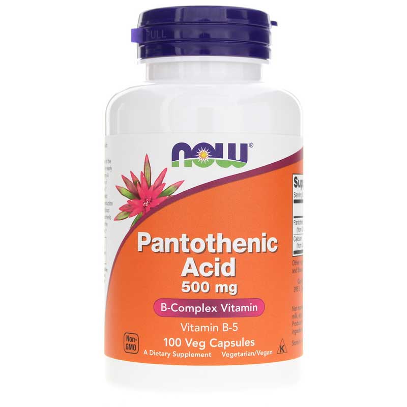 NOW Foods Pantothenic Acid 500 Mg 100 Veg Capsules