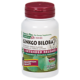 Ginkgo Biloba - Extended Release Standardized Botanical - 120 MG (60 Vegetarian Tablets)