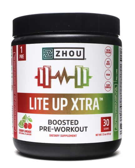 Zhou - Lite Up Xtra Boosted Pre-Workout Powder Cherry Limeade - 7.5 oz.