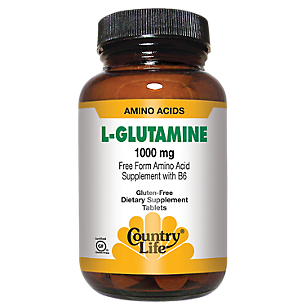 L-Glutamine - Free Form Amino Acid with Vitamin B6 - 1,000 MG (60 Tablets)