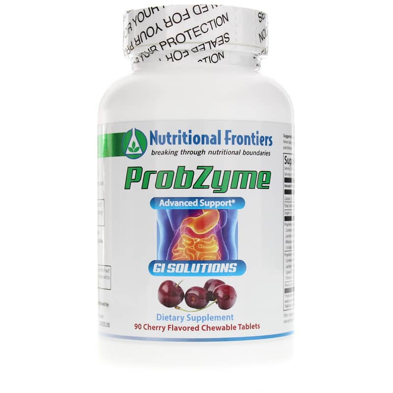 Nutritional Frontiers ProbZyme GI Solutions Cherry 90 Chewable Tablets