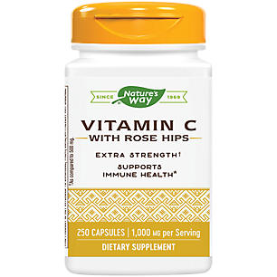 Vitamin C-100 with Rose Hips - Supports Immune Health (250 Capsules)