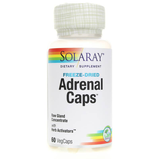 Solaray Adrenal Caps Raw Gland Concentrate 60 Veg Capsules