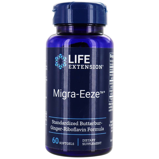 Life Extension - Migra-Eeze Butterbur-Ginger-Riboflavin Formula - 60 Softgels