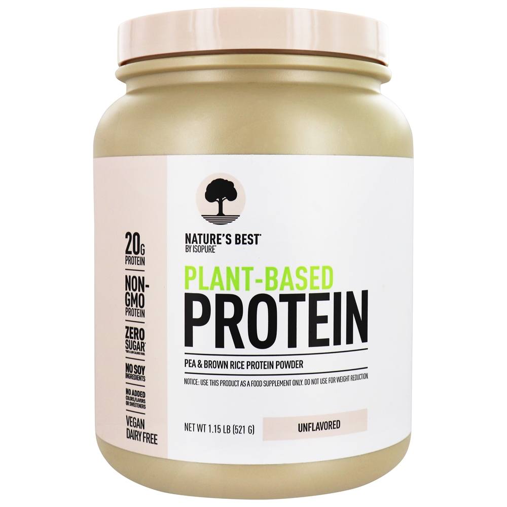 Nature's Best - Isopure Plant-Based Pea & Brown Rice Protein Powder Unflavored - 1.15 lbs.