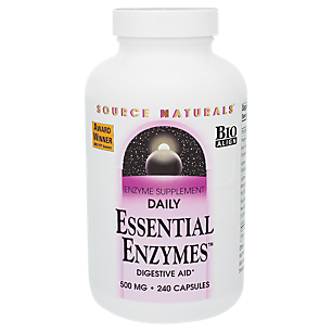 Daily Essential Enzymes Digestive Aid - 500 MG (240 Capsules)