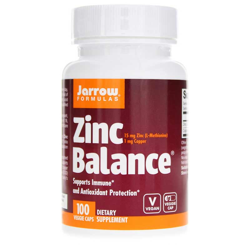Jarrow Formulas Zinc Balance 15 Mg 100 Capsules