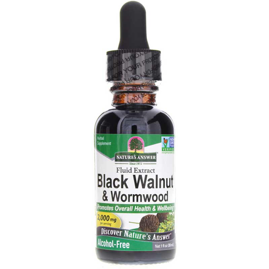 Natures Answer Black Walnut & Wormwood Alcohol-Free 1 Oz