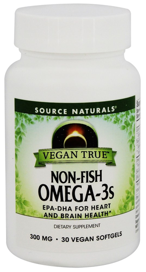 Source Naturals - Vegan True Non-Fish Omega-3's 300 mg. - 30 Vegan Softgel(s)