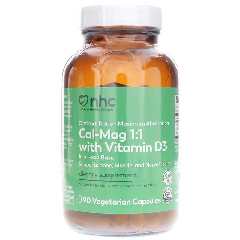 Natural Healthy Concepts Cal-Mag 1:1 with Vitamin D3 90 Veg Capsules