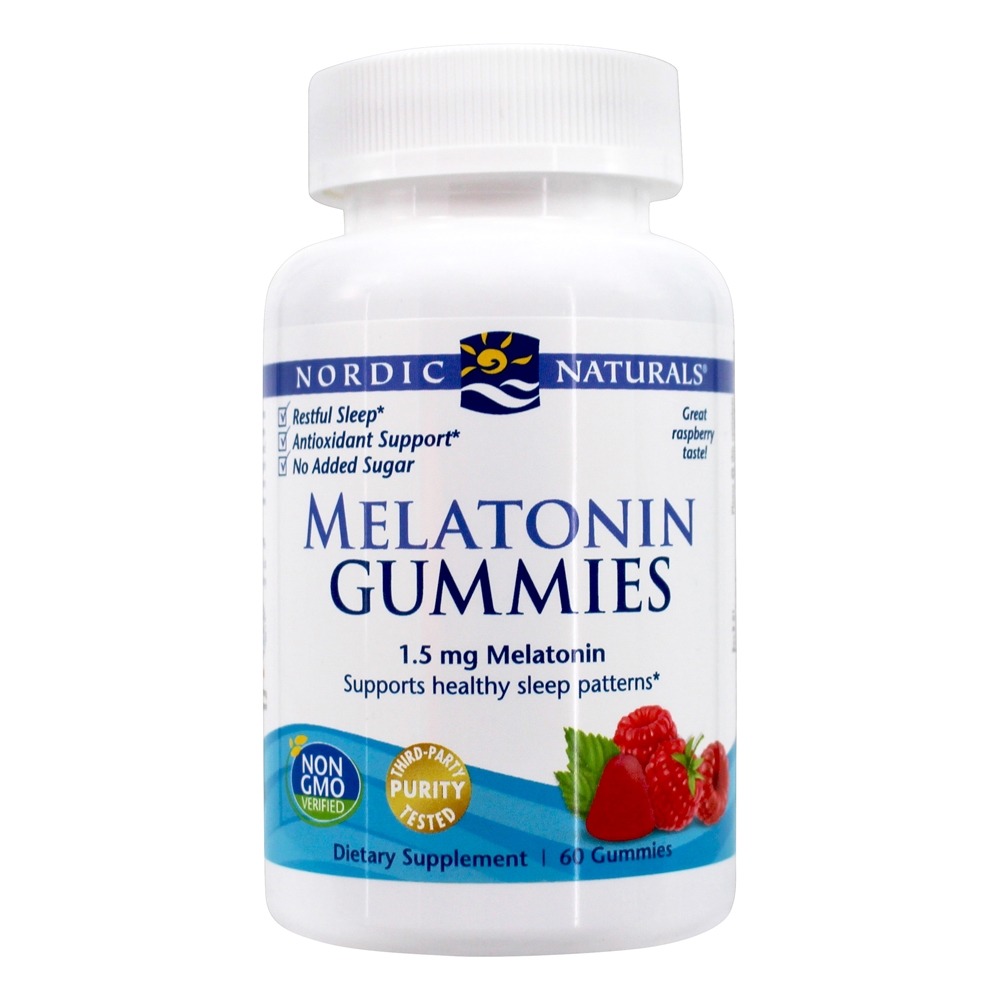 Nordic Naturals - Melatonin Gummies Healthy Sleep Support Raspberry 1.5 mg. - 60 Gummies