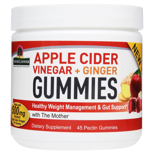 Nature's Answer - Apple Cider Vinegar Ginger Gummies - 45 Gummies