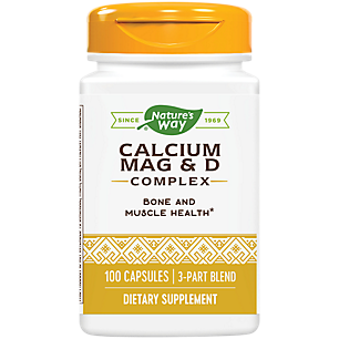 Calcium, Magnesium & Vitamin D Complex for Bones & Muscles (100 Capsules)