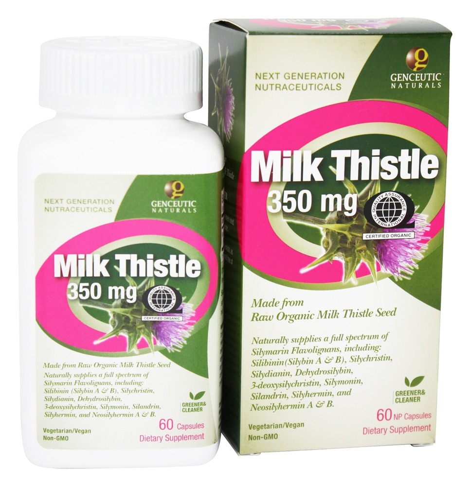 Genceutic Naturals - Organic Milk Thistle 350 mg. - 60 Capsules