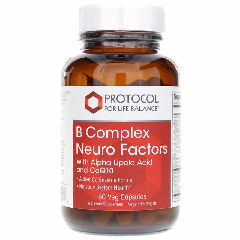 Protocol For Life Balance B Complex Neuro Factors with ALA & CoQ10 60 Veg Capsules