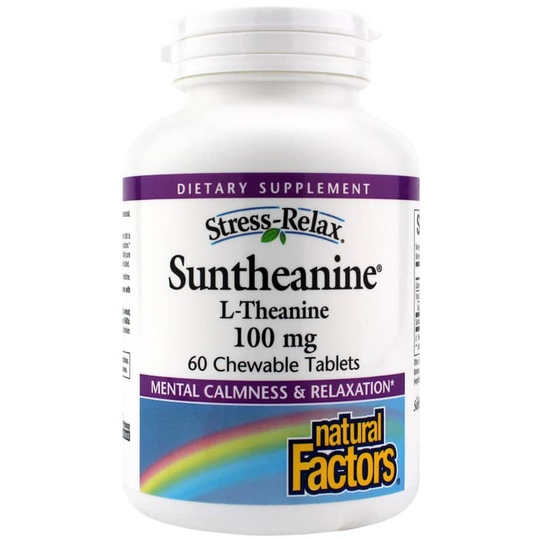 Natural Factors Stress-Relax Suntheanine Chewable 60 Chewable Tablets