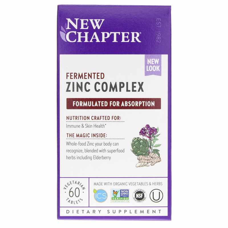 New Chapter Fermented Zinc Complex, 60 Tablets