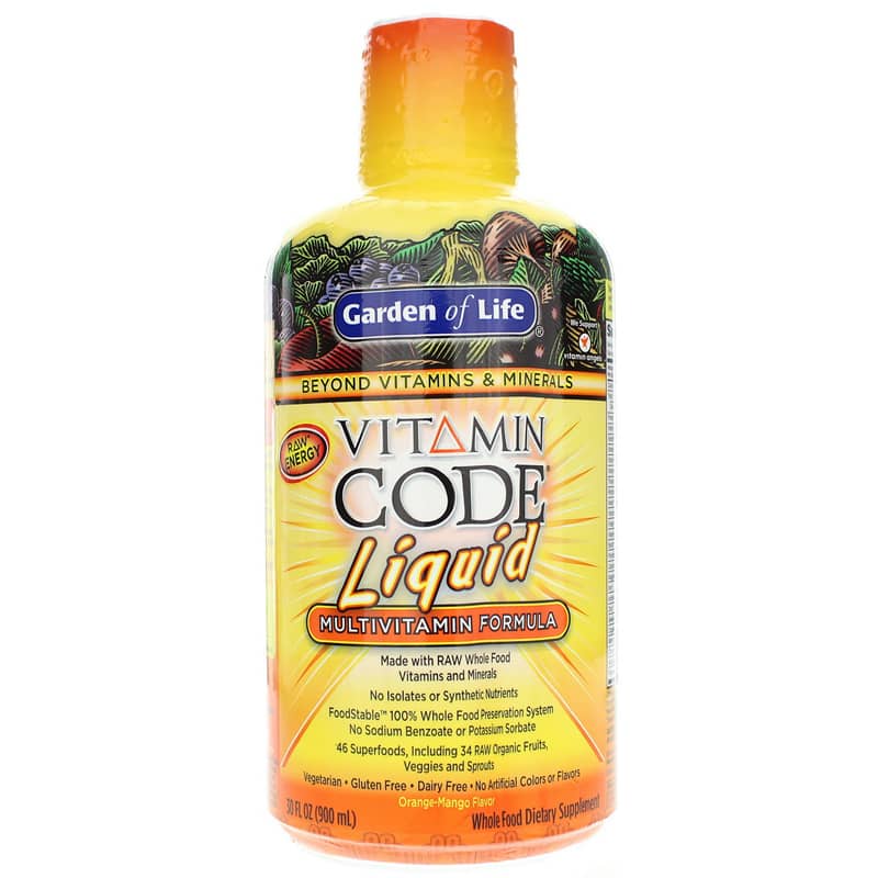 Garden of Life Vitamin Code Liquid Multivitamin Orange-Mango 30 Oz